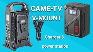 CAME-TV Dual Channel V-Mount Battery Charger and Power Station