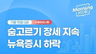 [모닝브리핑] 뉴욕 마감 시황을 핵심만 쏙쏙 뽑아 전해드립니다 (2024년 11월 15일)