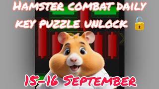 Hamster combat today key unlock game  (15-16 September)