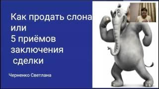 Светлана Черненко. Как пpодать слона или 5 приемов заключения сделки!