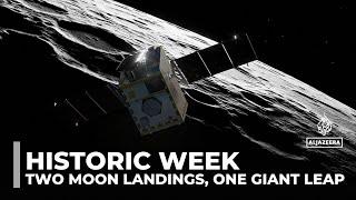 Double moon landings: Two companies touch down in lunar dust in one week