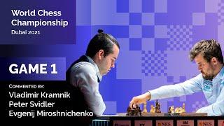 Carlsen-Nepomniachtchi | Game 1 | Kramnik, Svidler and Miroschnichenko | World Chess Championship