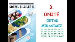 5. SINIF SOSYAL BİLGİLER  DERS KİTABI MEB YAYINLARI 3. ÜNİTE ORTAK MİRASIMIZ