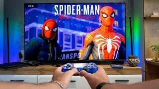 SPIDER-MAN MILES MORALES On 65" 4K ULED TV  | PS4 Slim POV Gameplay |