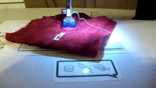 How to sew a simple button on with your Brother sewing machine.