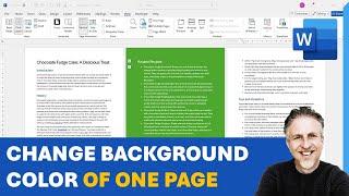 How to Change Background Color In Word On One Page