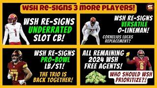 WSH Re-Signs UNDERRATED CB! + Re-Signs Versatile OL & Pro Bowl LB/ST! + Remaining WSH Free Agents!