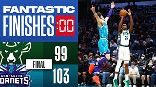 Final 0:35 WILD ENDING Bucks vs Hornets 