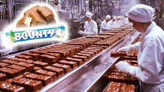 How BOUNTY Bars are Actually Made in Factory | INSANE Bounty Factory Journey