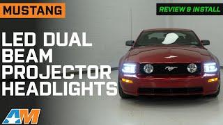 2005-2009 Mustang LED Dual Beam Projector Headlights Review & Install