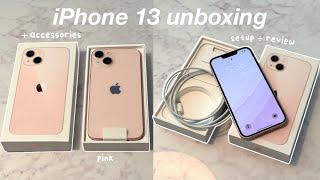 iPhone 13 Pink Unboxing & Review 2024 ️  (128GB) + accessories