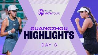 Wang, Bouzas Maneiro in action on Day 3 in Guangzhou | WTA Match Highlights