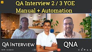 Software Testing Mock Interview 2 YOE | Manual Testing | Automation Testing | QA Interview Questions