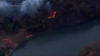 Wildfire in Manhattan? Brush fire breaks out on tip of New York City