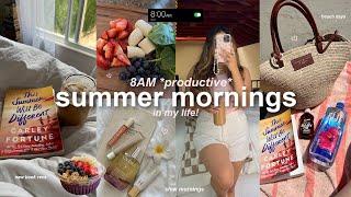 8am summer morning routine! productive & peaceful, beach days, cooking at home, & slow mornings!