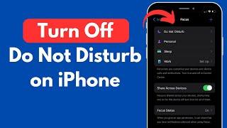 How to Turn Off Do Not Disturb on iPhone (Quick & Simple)