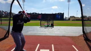 Braves BP and cage chatter with Freddie Freeman, Matt Kemp and Dansby Swanson (2/20/17)