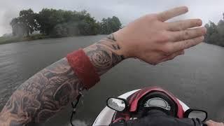 JET SKI RIDE TURNS SKETCHY | Getting Caught in a Rainstorm on a Honda Aquatrax Turbo Jet Ski