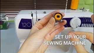 How to Set Up and Use a Sewing Machine for Beginners *Elna 120 sewing machine*