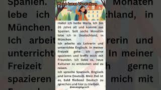 A Short Story in German: Listen and Learn (1) #deutschlernen #deutsch #neuesgesprach #lernen #shorts