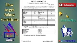 Get Salary Certificate with Excel Software on mobile | Every employee should have this | venkatbta