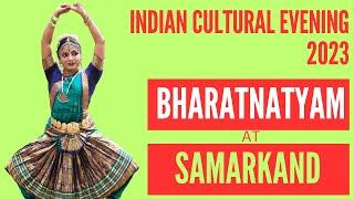 "Bharatnatyam by Indian Students in Samarkand at Indian Cultural Event"