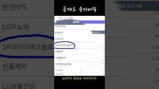 공매도 숏커버링 종목선정 방법 #shorts