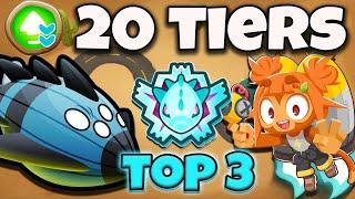 Top 3 Normal Ranked Vortex in 20 Tiers | End of the Road (BTD6 Boss Tutorial)