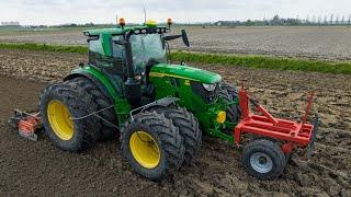 Spring tillage & planting 2023 | Vegetable growing in Holland | John Deere & Fendt | With AgriBrink