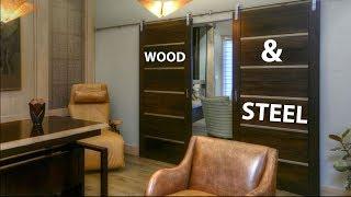 Building a modern contemporary barn door with stainless steel accents (Voice Over Version)