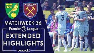 Norwich City v. West Ham United | PREMIER LEAGUE HIGHLIGHTS | 5/8/2022 | NBC Sports