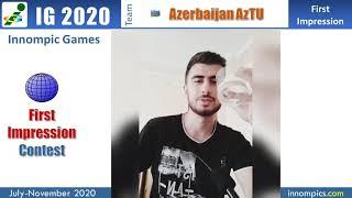 AzTU University Innovation Team FIRST IMPRESSION video on Water,  virtual World Innompic Games 2020