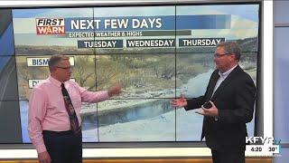 National Weather Service Bismarck's JP Martin is retiring, he gives the forecast live on air