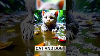 A crocodile attacked a small cat🫥 #cat #crocodile #attack #littlecat #catstory #kitten #trending