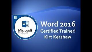 Word 2016 Basics, Beginner, First Look at Word 2016 Overview Tutorial