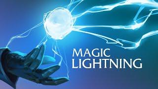 How to paint MAGIC LIGHTNING and ELECTRICITY - Art tutorial