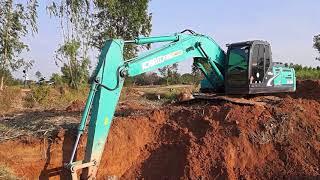 รีวิว สูตรการขุดสระ จุดเริ่มต้น การตั้งรถ ของ KOBELCO SK 200 SUPER XM ครับท่าน