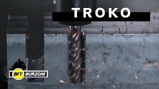 Fresa per lavorazione trocoidale TROKO BFT Burzoni - Trochoidal milling - fresatura trocoidale