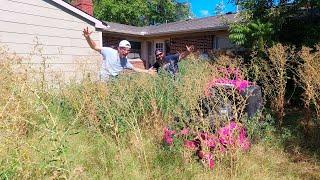 Somebody BROKE IN AND TRASHED this home - NOBODY would mow this lawn so we did it for FREE