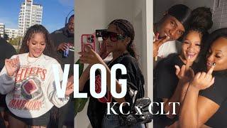 VLOG | KC x CLT: Shopping, Chiefs Game, My First Booking