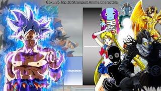 Goku VS Top 10 Strongest Anime Characters POWER LEVELS