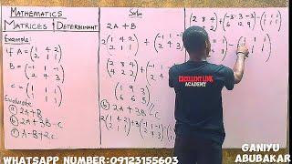 Matrices and determinant (1) #matrices #determinants #excellentlinkacademy (Introduction).