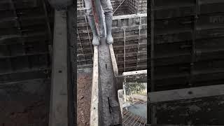 Reinforced concrete pouring of load-bearing walls of Chinese rural villas