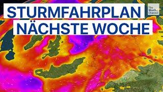 Orkanböen und Schneefall über Deutschland