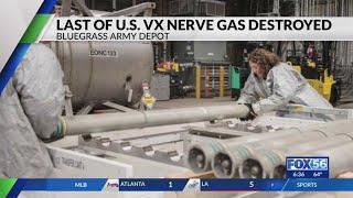 Last of U.S. VX nerve gas destroyed