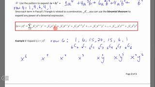 MDM4U 3 4 Combinations and the Binomial Theorem   Edited