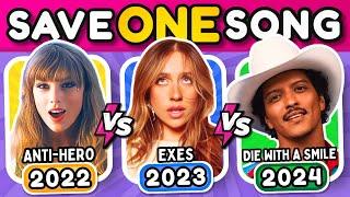 SAVE ONE SONG  2022 vs 2023 vs 2024 Top Hits  Music Quiz