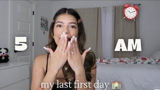 grwm for the first day of school *senior year* 