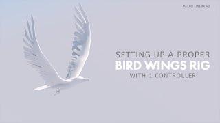 Cinema 4D | Setting up a Proper bird wings Rig || 1 controller for animation