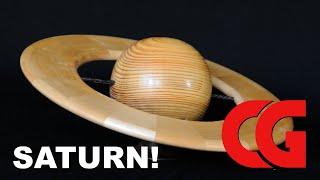 Making Saturn from Wood - Art, Sculpture, Woodturning